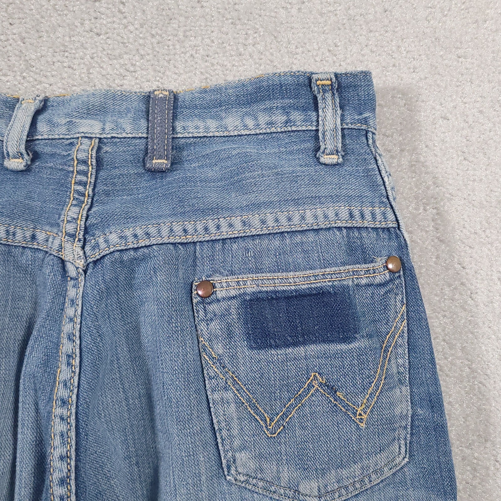 Vtg Wrangler Sanforized Blue Bell 50s 60s Jean Shorts Women’s Misses 12 USA FLAW