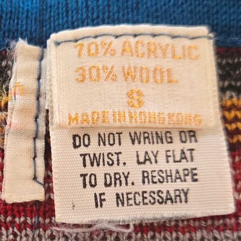 Vintage Womans Small Sleeveless Small Southwestern Wool Blend Tunic Braided Belt