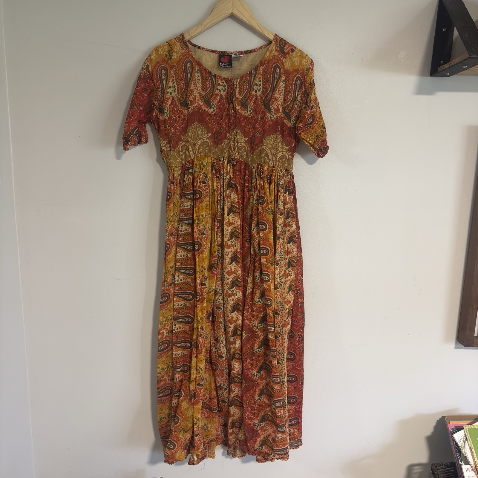 Vintage Rosey posey 90s 100% cotton gauze dress Small – Boho Festival Hippie Vtg