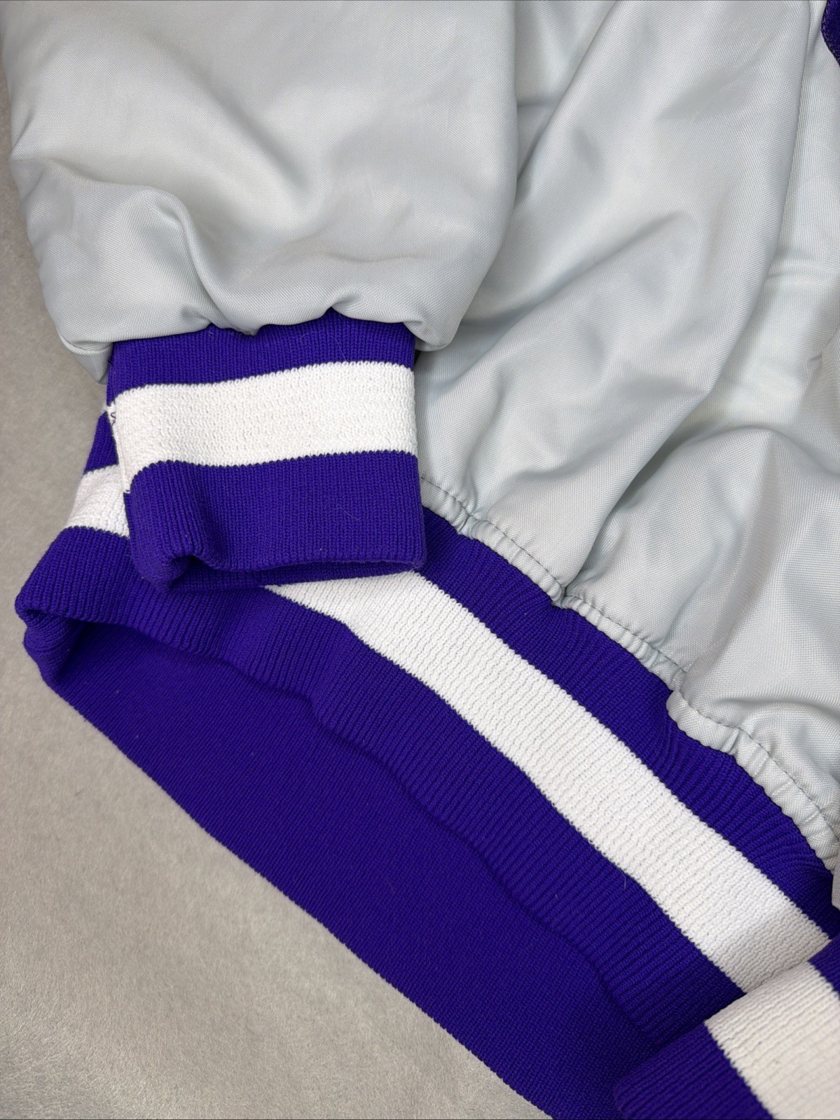 Vintage Wesleyan Sport Pull Over #33 Purple And Silver Size Large