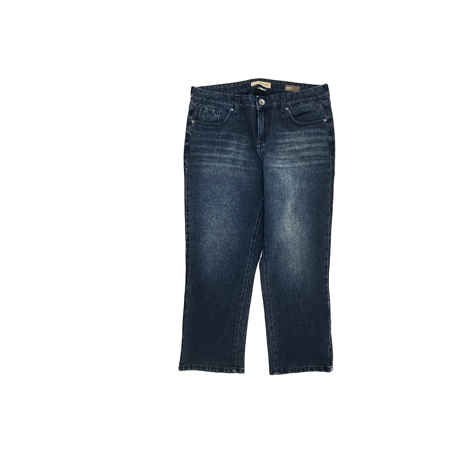 Vintage America Boho Crop Women’s size 12 Dark Wash Blue Denim jeans