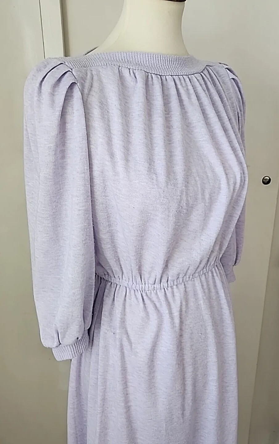 Vintage 70s80s Purple Sweater Dress Office Secretary Geek Disco Era