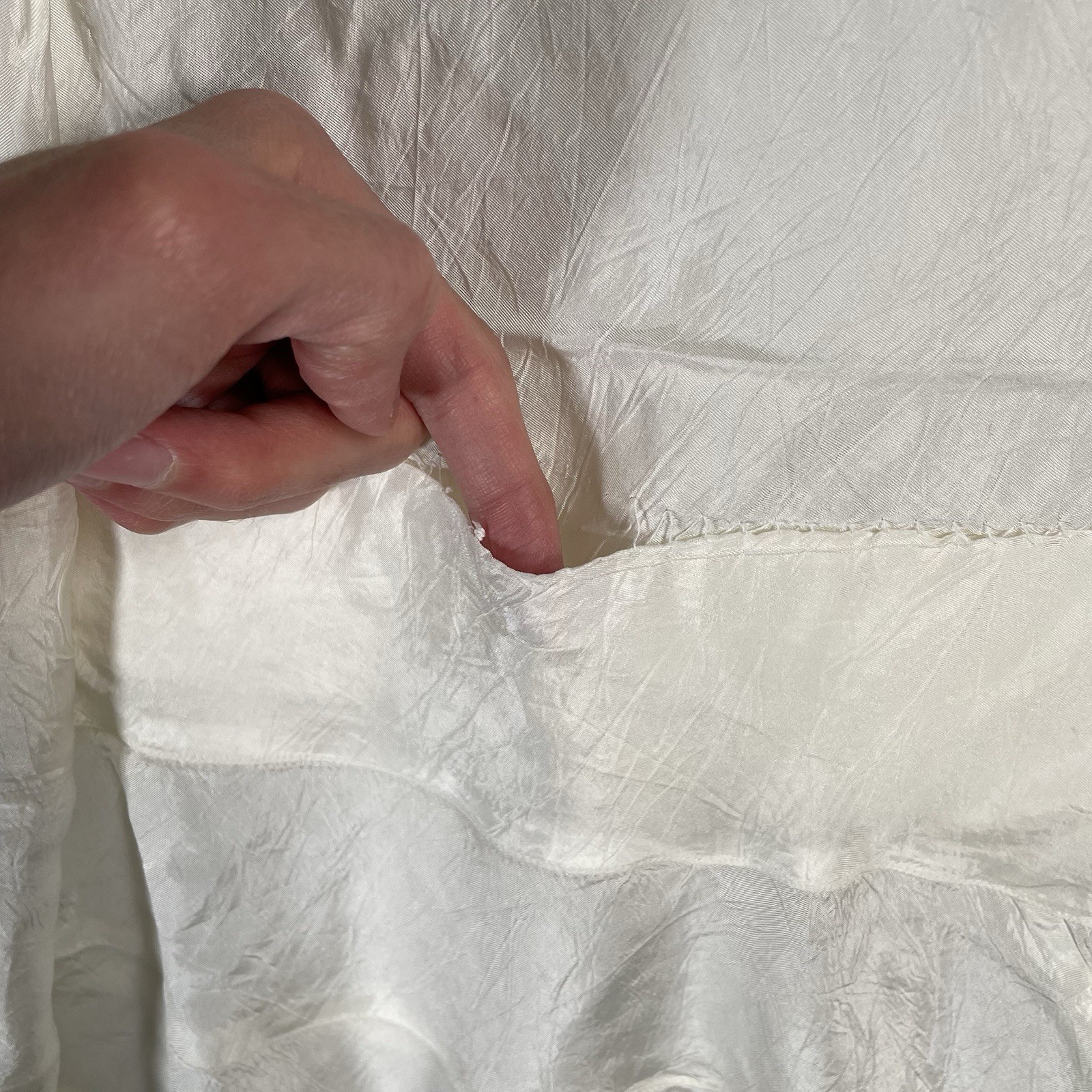 VINTAGE 40s Tiered Petticoat Womens Size Small XS Rayon White