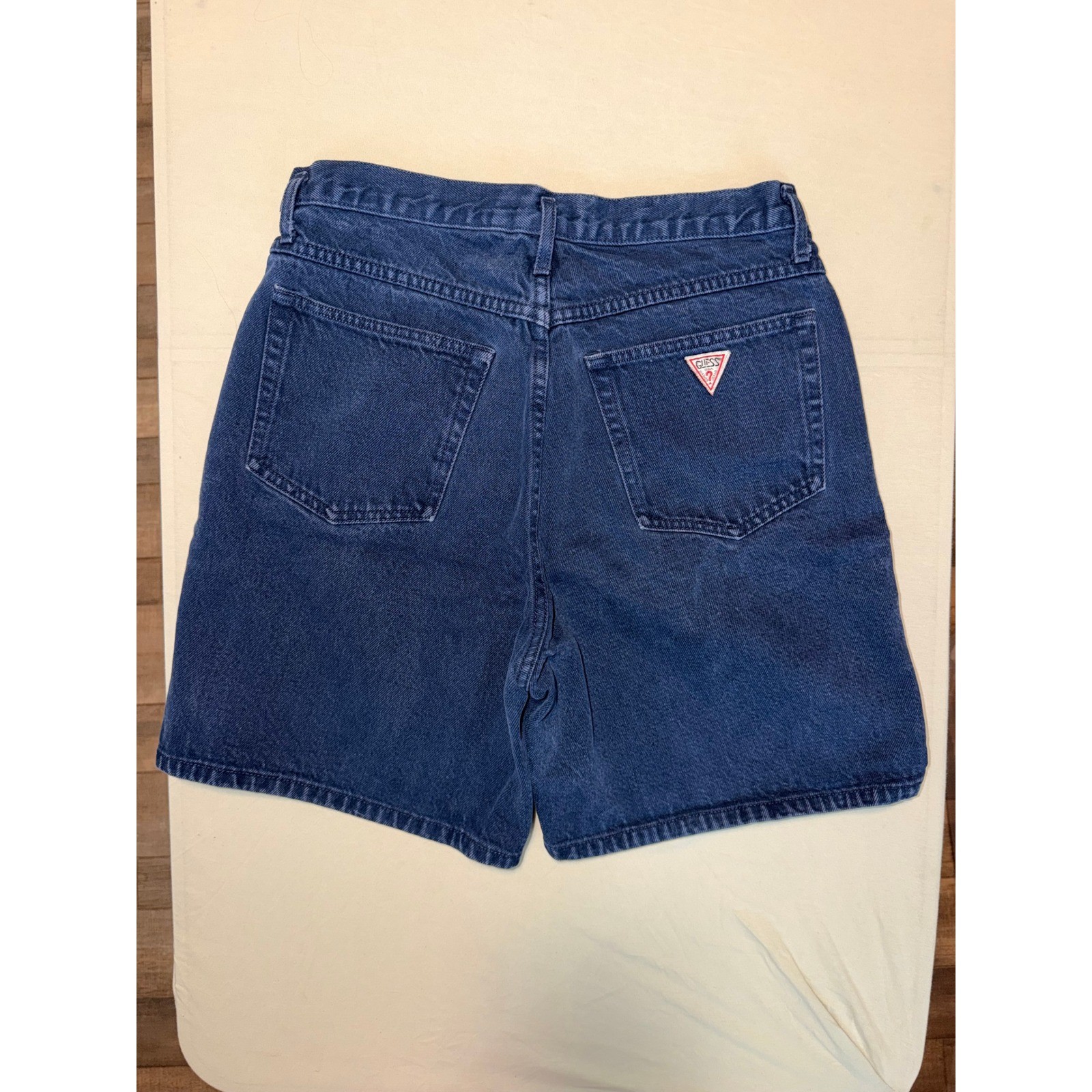 Vtg Guess Georges Marciano Denim Shorts Womens 26 Dark Wash Made in USA 10954