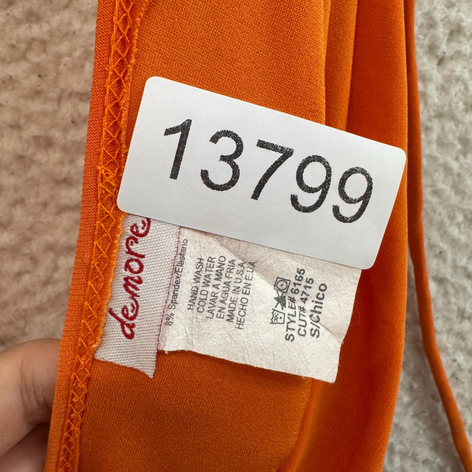 90s Y2K Vintage Mini Dress XS Small Orange 2 Piece Plunge Bodycon Club Rave