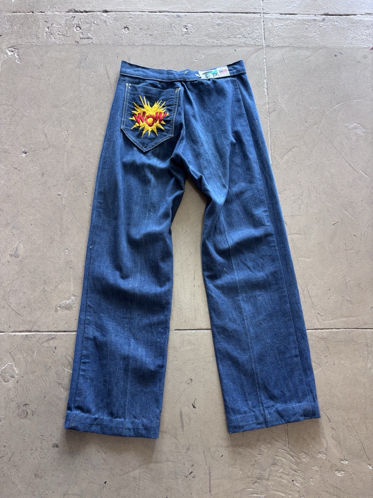 Vtg 1970’s Antonio Giuseppe Denim Jeans WOW Embroidered