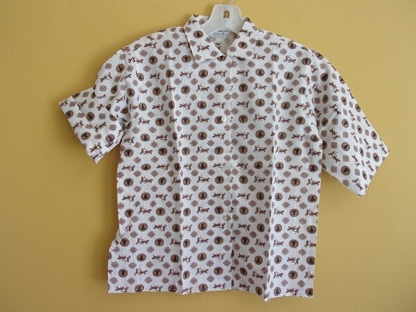 NOS Vtg Women’s 32 Princess Margaret By COLONIAL Cotton SHIRT Roman Theme RETRO
