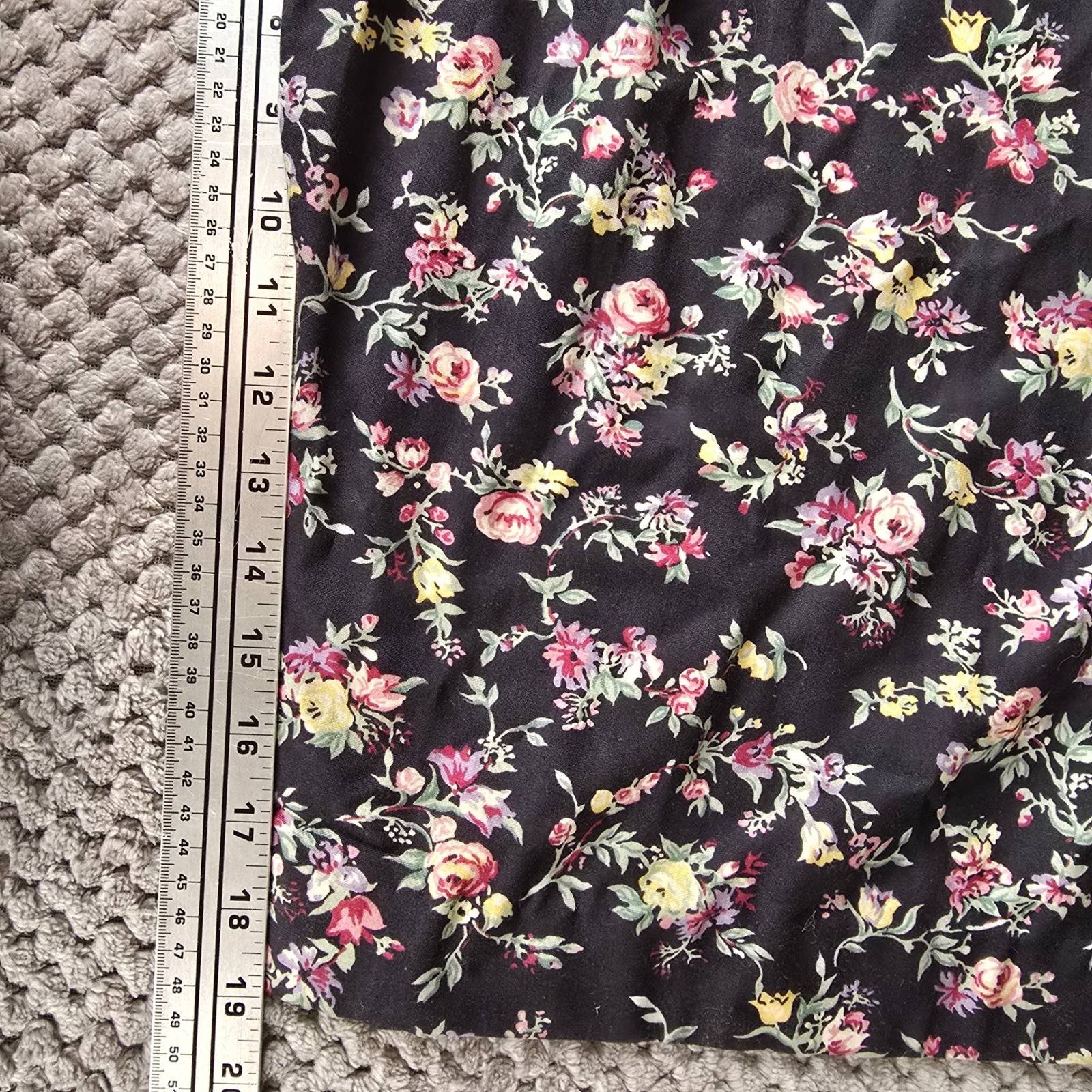 Vtg 90s EXPO Floral Rayon Jumpsuit Made in USA Dark Floral Whimsigoth Size 14