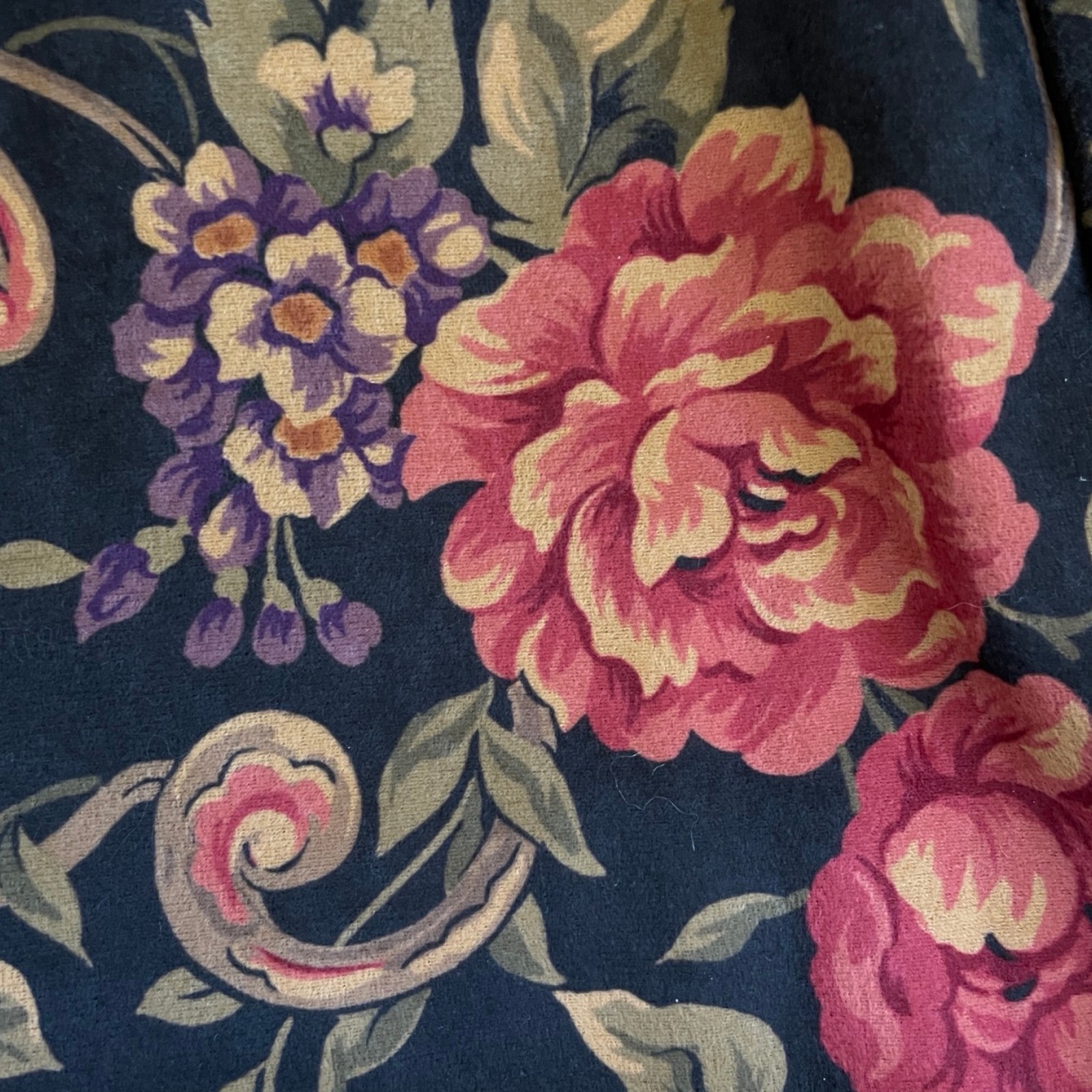 Vintage Floral Cropped Jacket Size Large 70s Toby Microfiber Bolero Lightweight