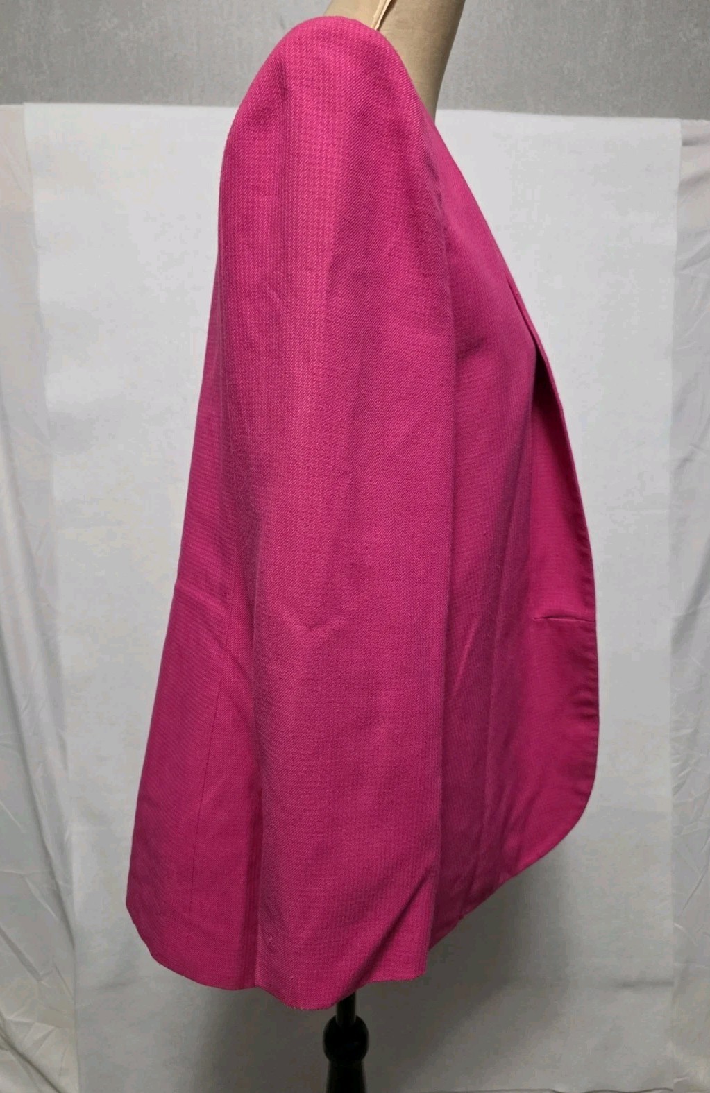 Vintage HBS Ltd. Hot Pink Blazer Womens Size 12 Career Jacket Shoulder Pads