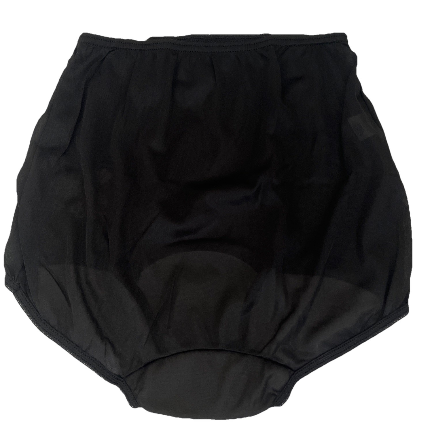 GREENCO MAID Vintage Panties High Waist Embroidered Nylon Black size 5 NEW