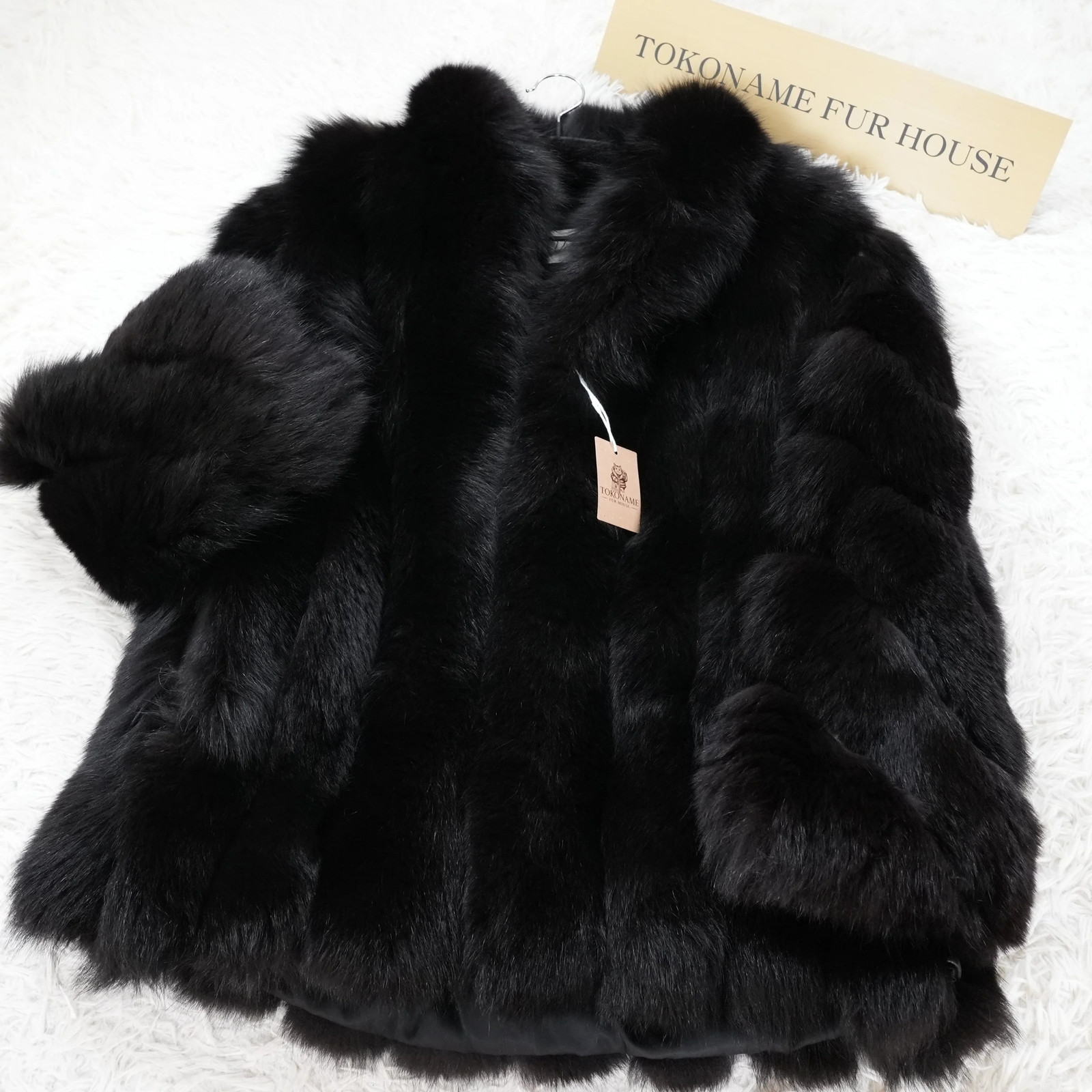 ROYAL SAGA FOX Black dyed Fur Coat – Genuine Vintage Fur From Japan