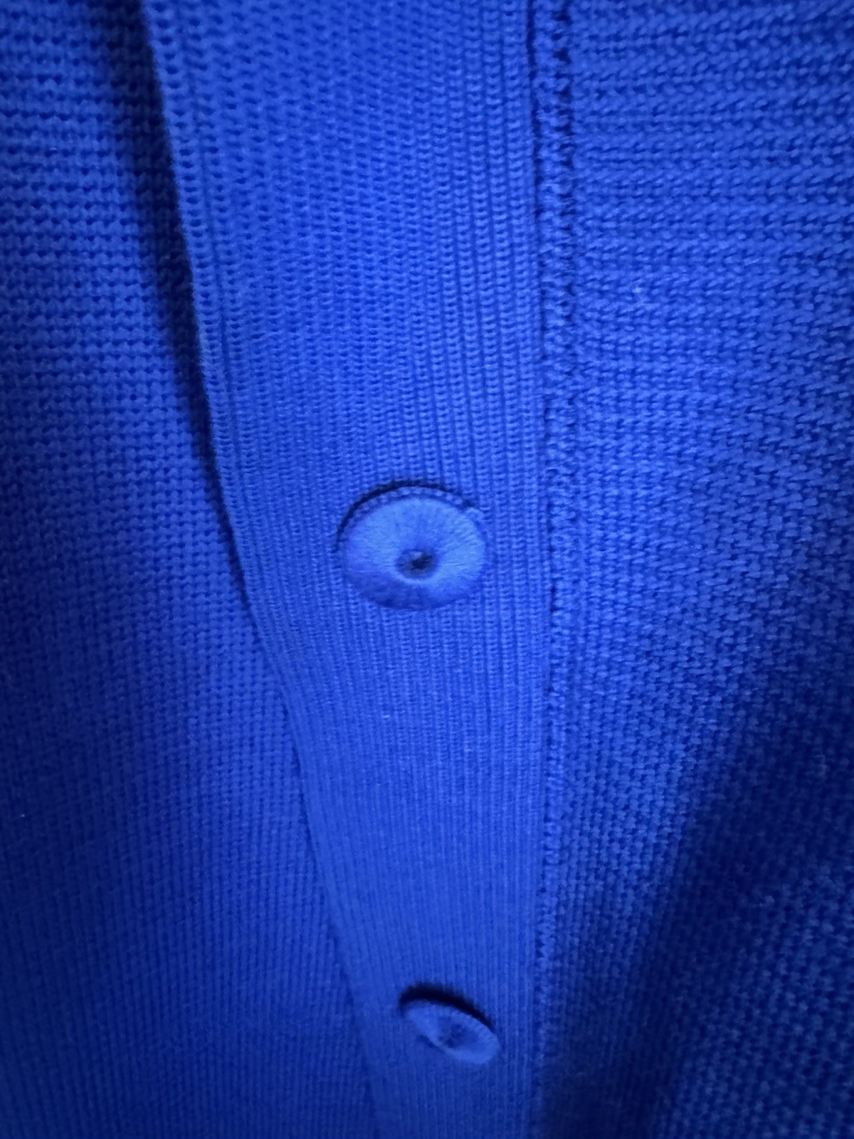 Vtg Long Coat Dorce LeRoy Knitwear Size M 60s 70s Thick Blue Wool Mod Coat Nice