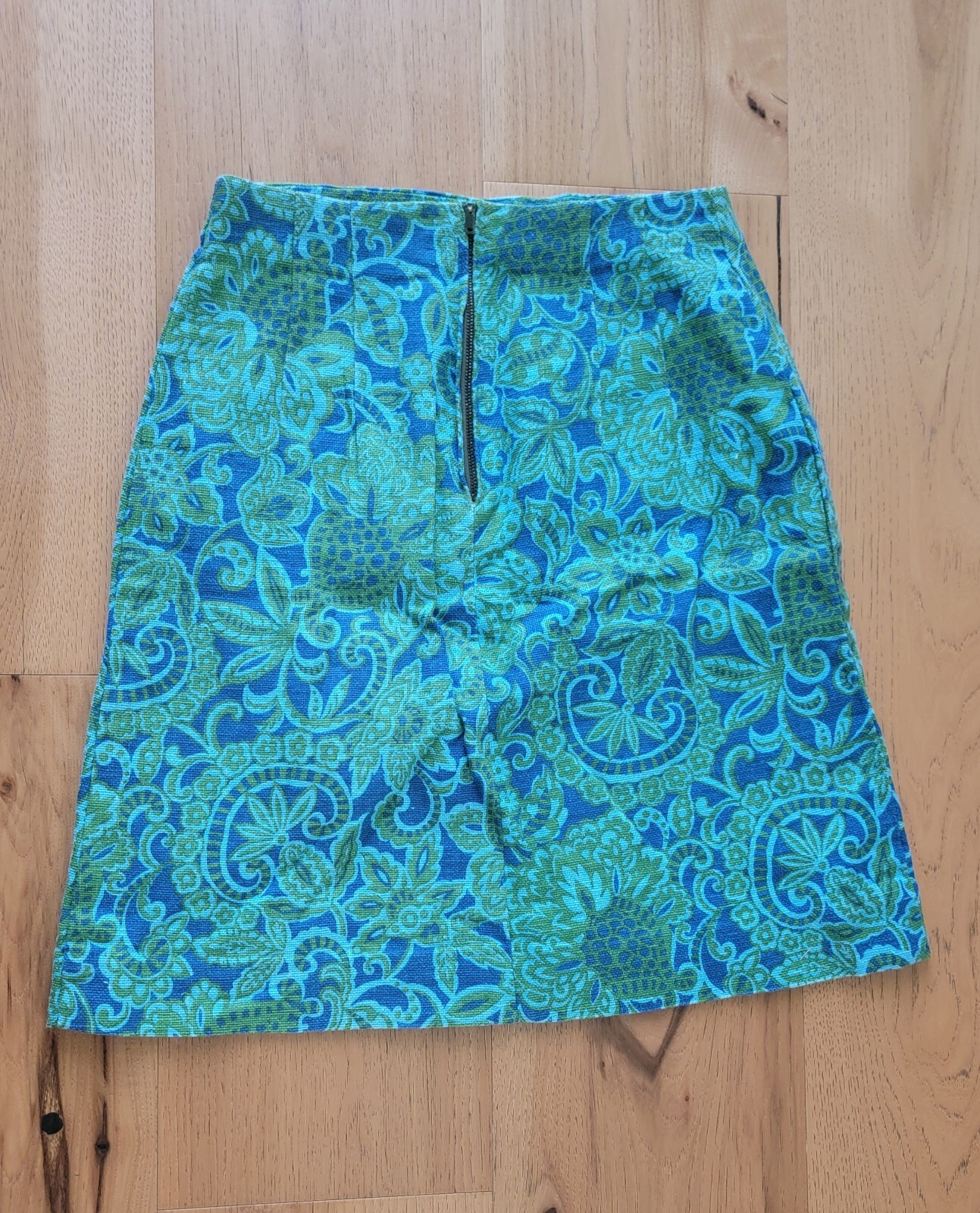Vintage 60s Blue Green Skirt