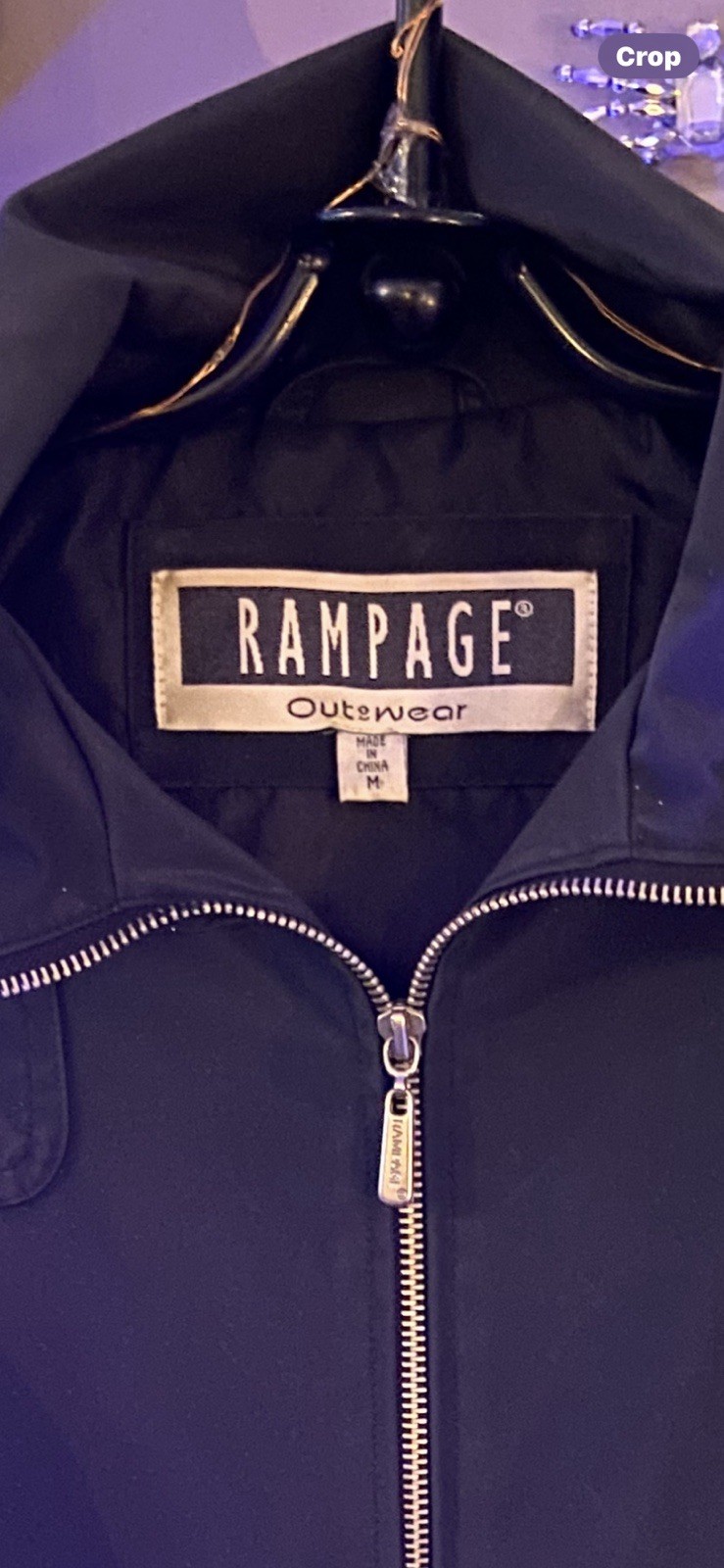 Vintage polyvinyl Zipper Jacket By Rampage Women’s Medium