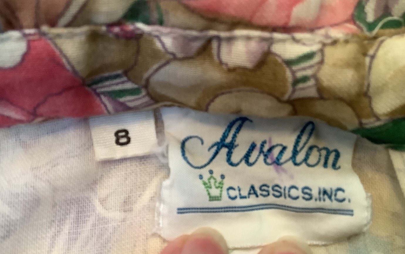 Vintage 1960s/70s Avalon Classics Spring Floral Maxi Dress, Prairie, Cottagecore