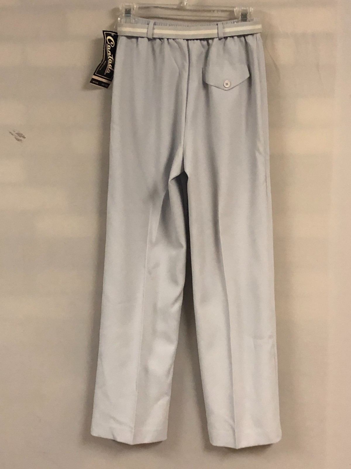 Vintage 70s Cantada Gray Polyester Pants Size 25″-28″ Waist x 28″ Inseam