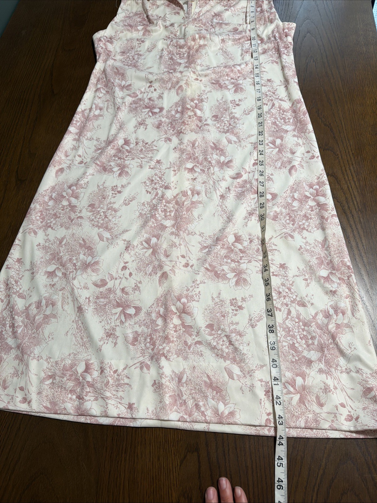 Vintage 1960’s Henry Lee Women’s Dress Cream & Pink, Modern Size 10/12