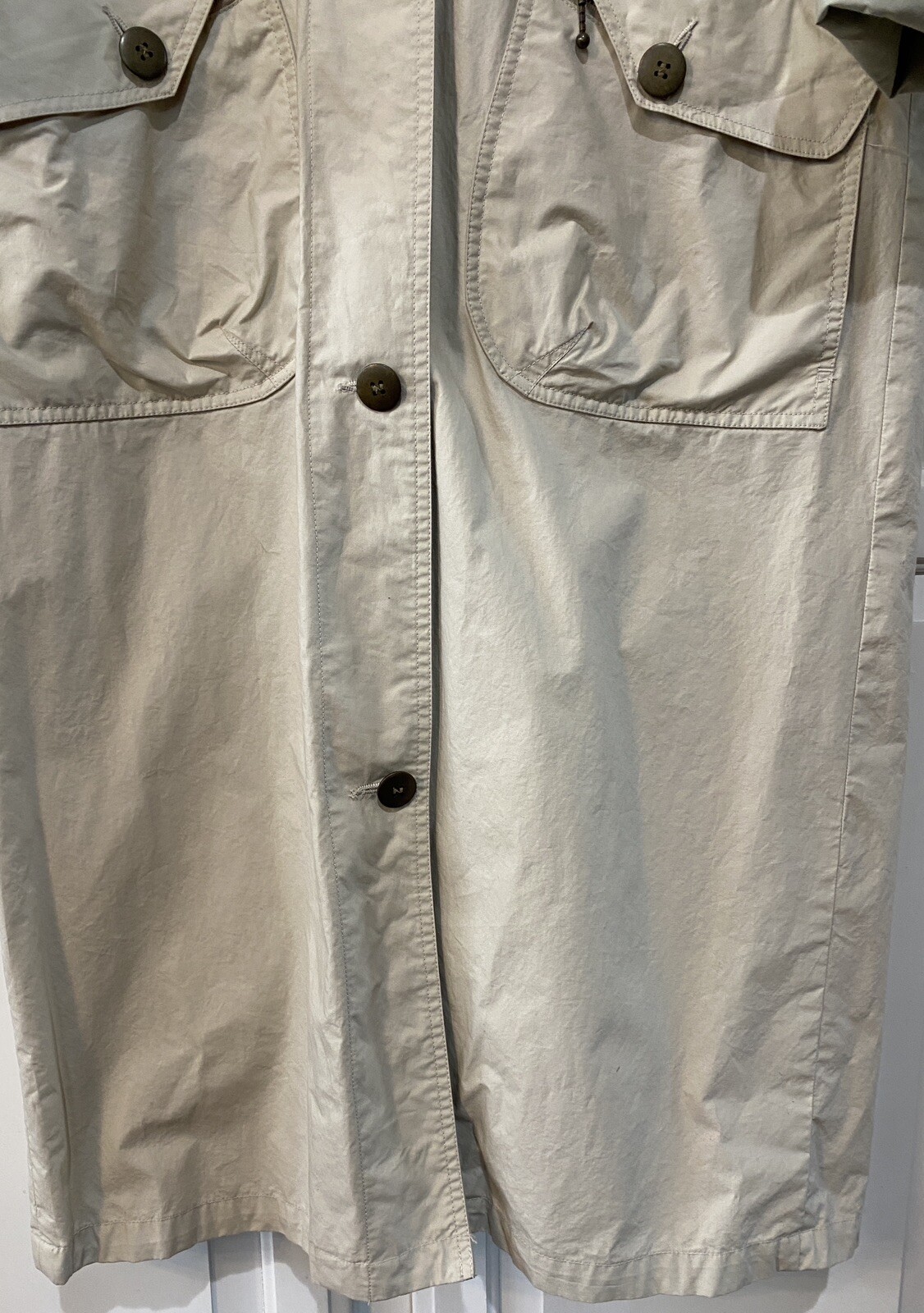 Vintage Eddie Bauer Rain Coat Trench Coat Jacket Beige & Sage Women’s S/P