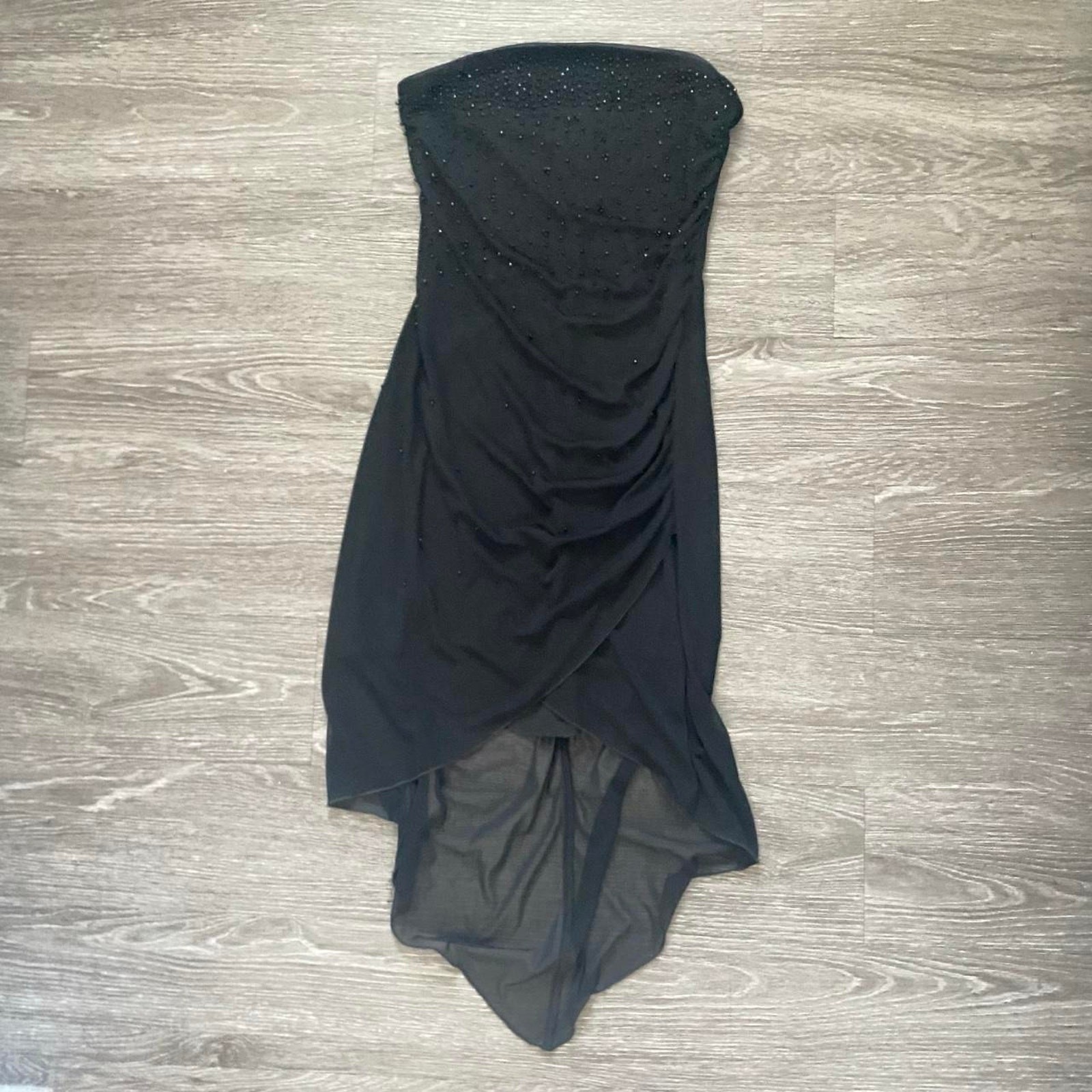 Early 2000s black asymmetrical sparkly