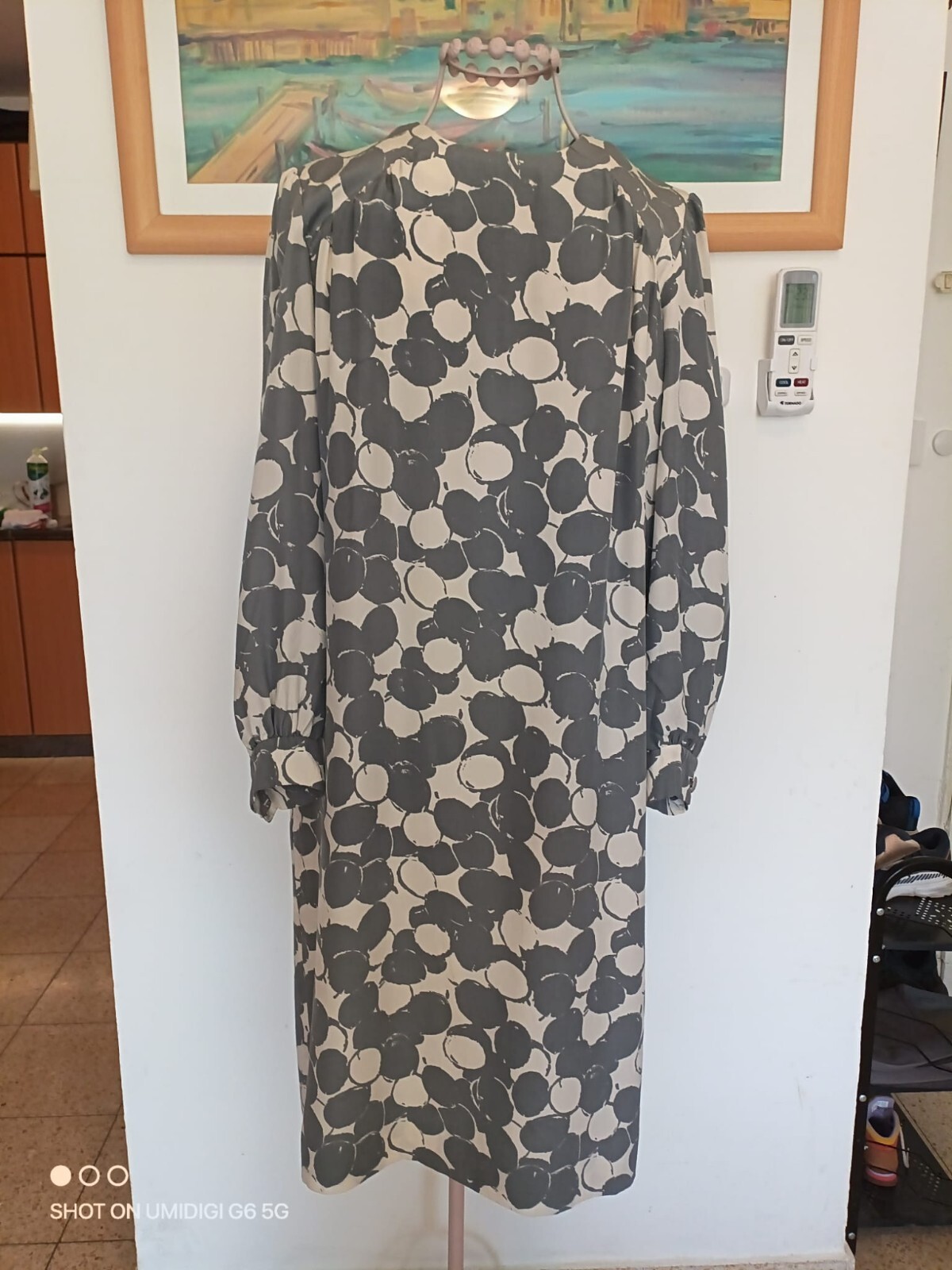Vintage Givenchy × Lapine Japanese 100% Silk Shift Dress M Abstract Art to Wear