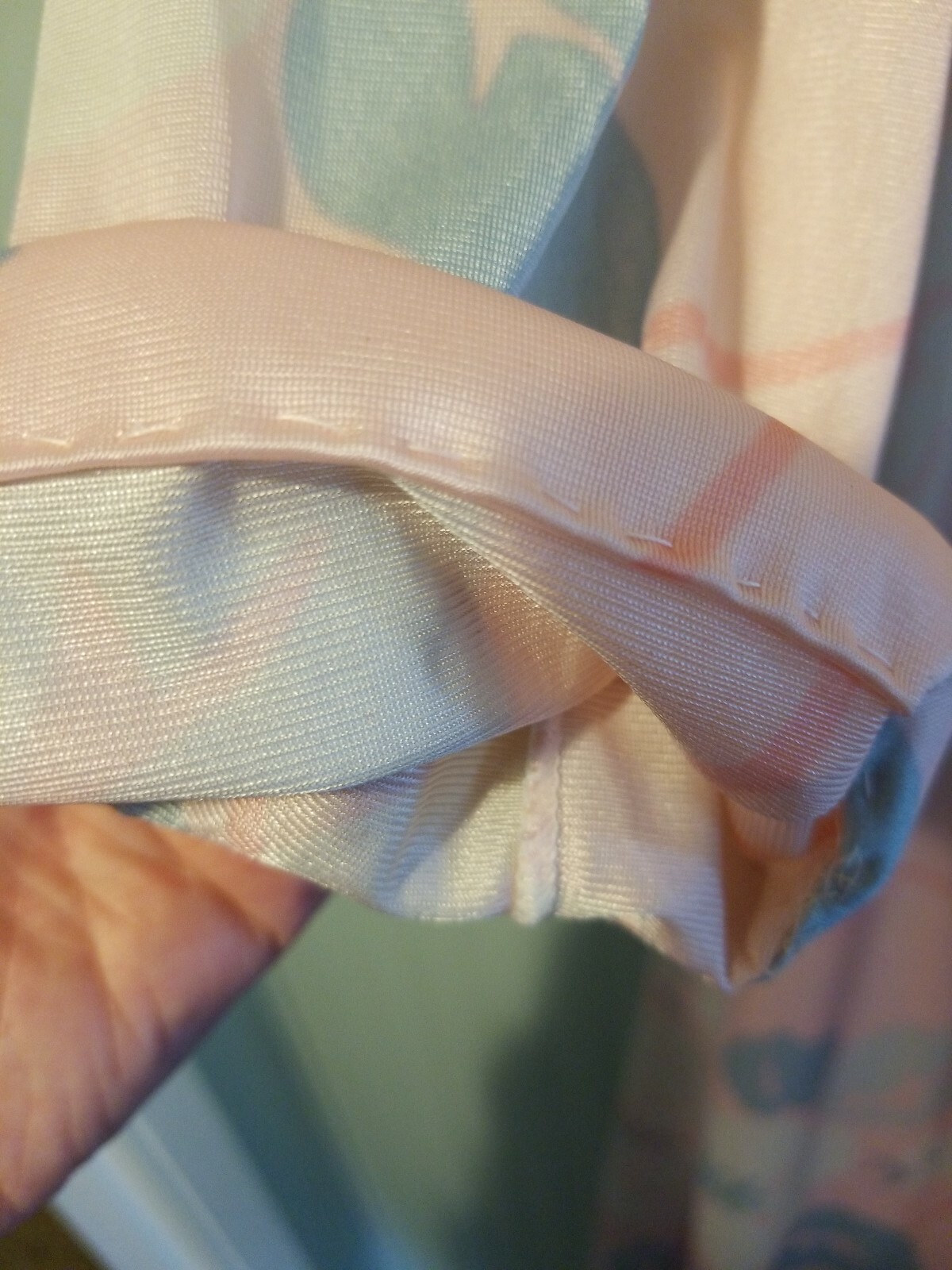 Miss ELAINE Vintage housecoat Front Zip Tie front Size Small Damaged Made USA