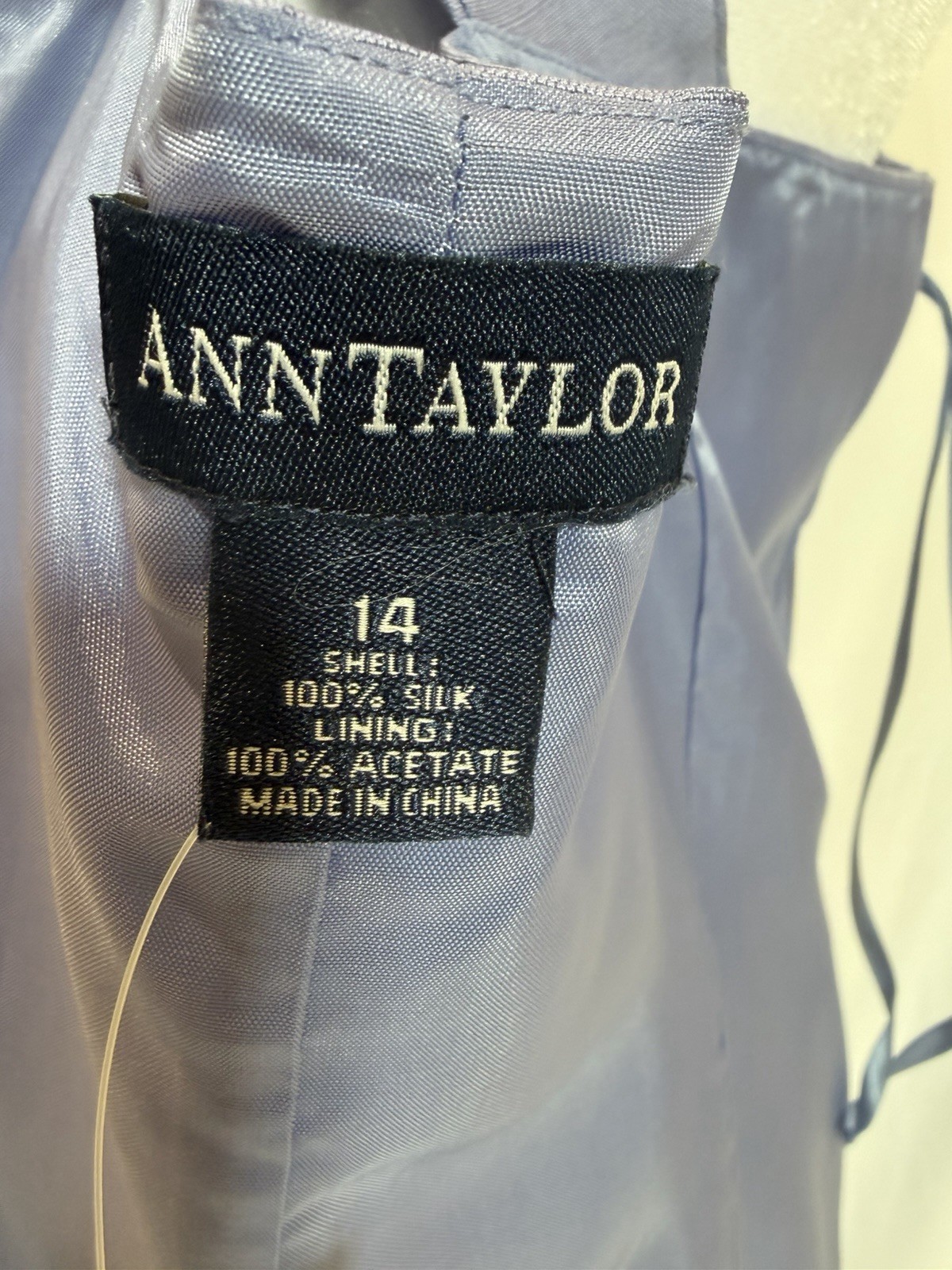 Vintage Ann Taylor Women’s 100% Silk, with acetate lining, cross back dress.