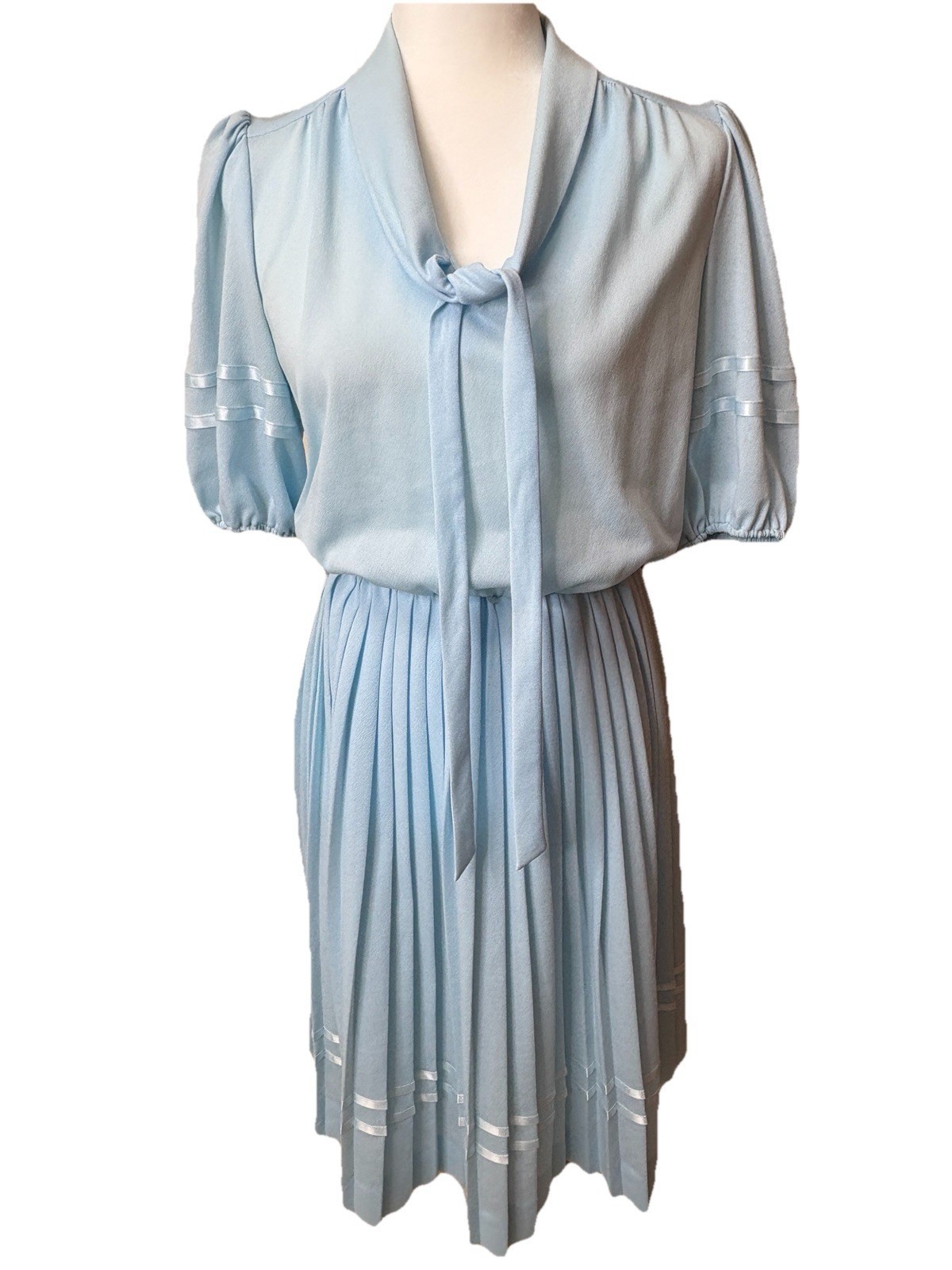 Vintage Jeanne Durrell Pleated Dress Womens Sz S -M Twee Modest Soft Girl Dainty