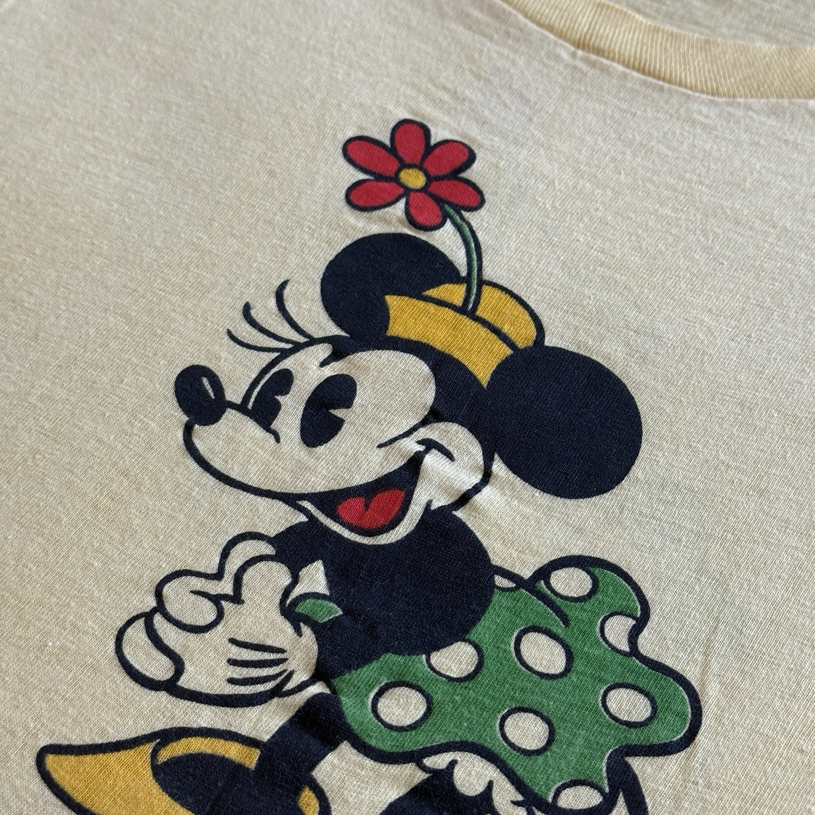 Vintage 70’s Minnie Mouse Double Sided Tropix Togs T Shirt Baby Tee Sz Small USA