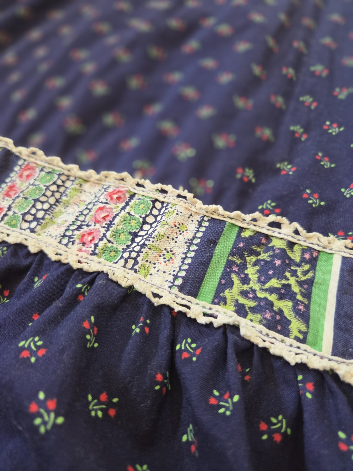 Vintage 1970s? Halter Dress Boho Prairie