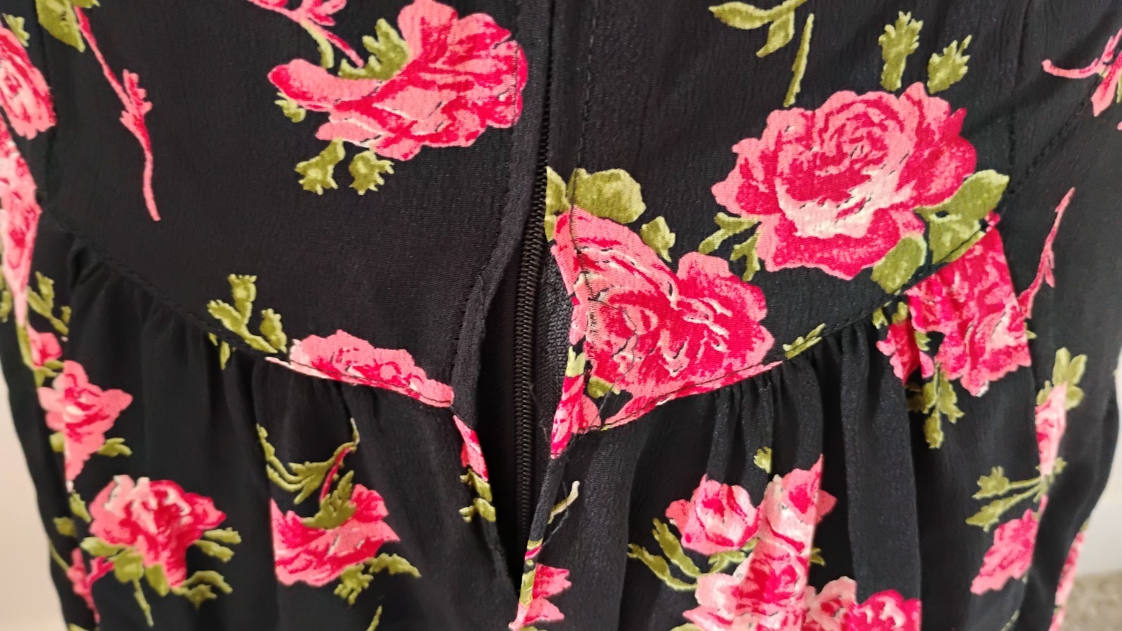 Vtg 80s Floral Print Dress Cap Sleeves Shoulder Pads Peplum Maxi Skirt 8/10