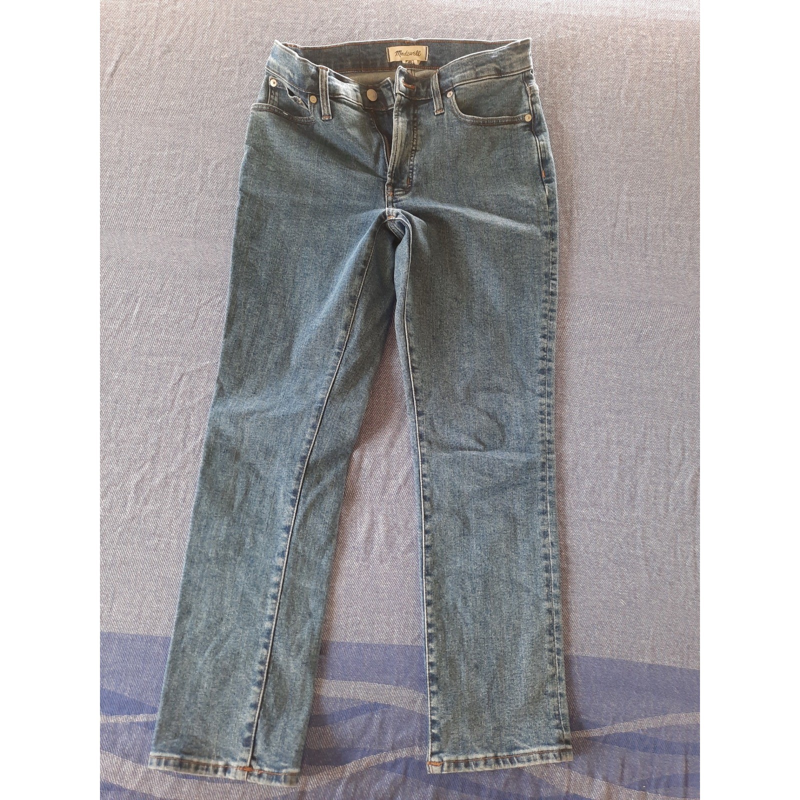 Madewell Women Mid-Rise Perfect Vintage Jean Medium Wash Straight Leg Size 27