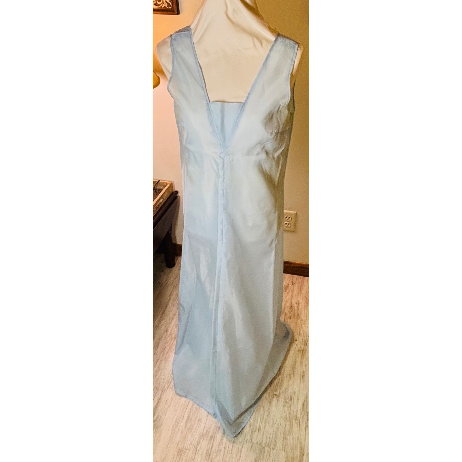 Vintage 60s Mad Men flower Dress Set, Sheer Layered Gown Bell Sleeve S/M