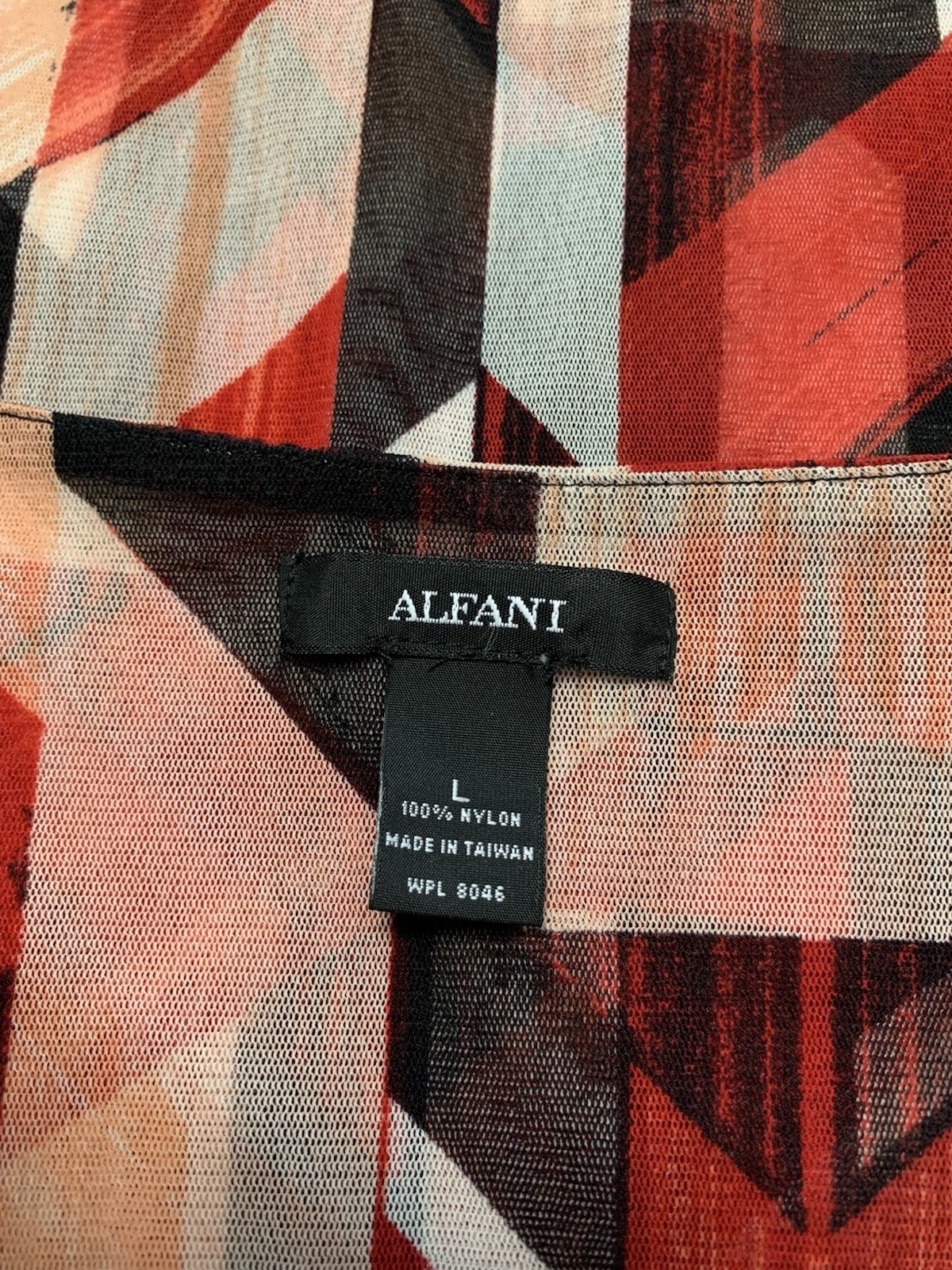 Sheer Flowy Nylon Blouse Alfani Sz L / XL Bust 42 44 NWT Chiffon Like Top