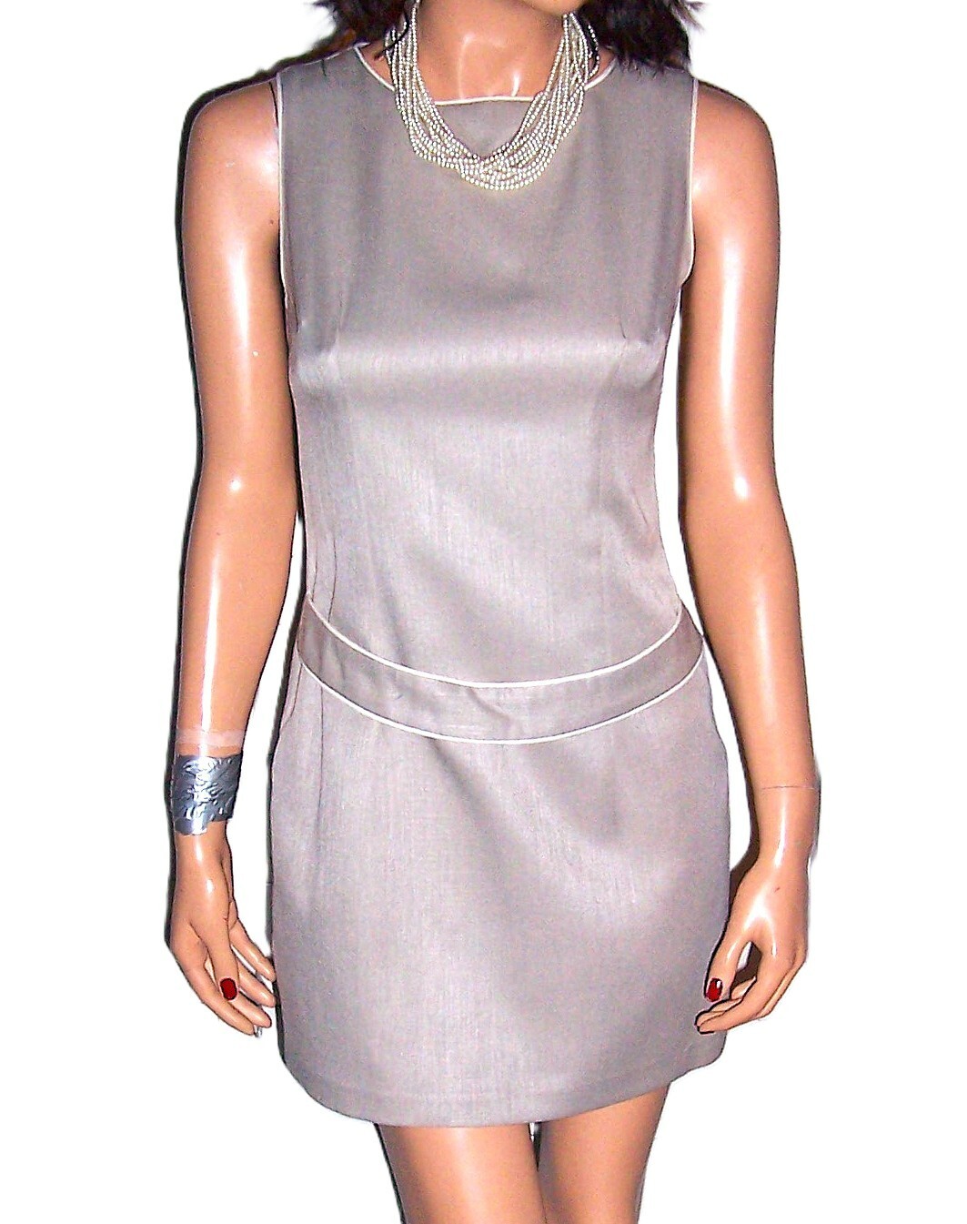 Vintage Jay Jacobs Beige Sheath Dress S