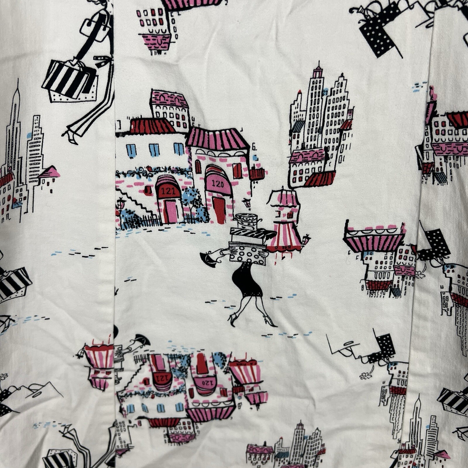 Vintage Studio Y Strappy A-Line Dress Juniors Sz 3 Shopping New York Paris Retro