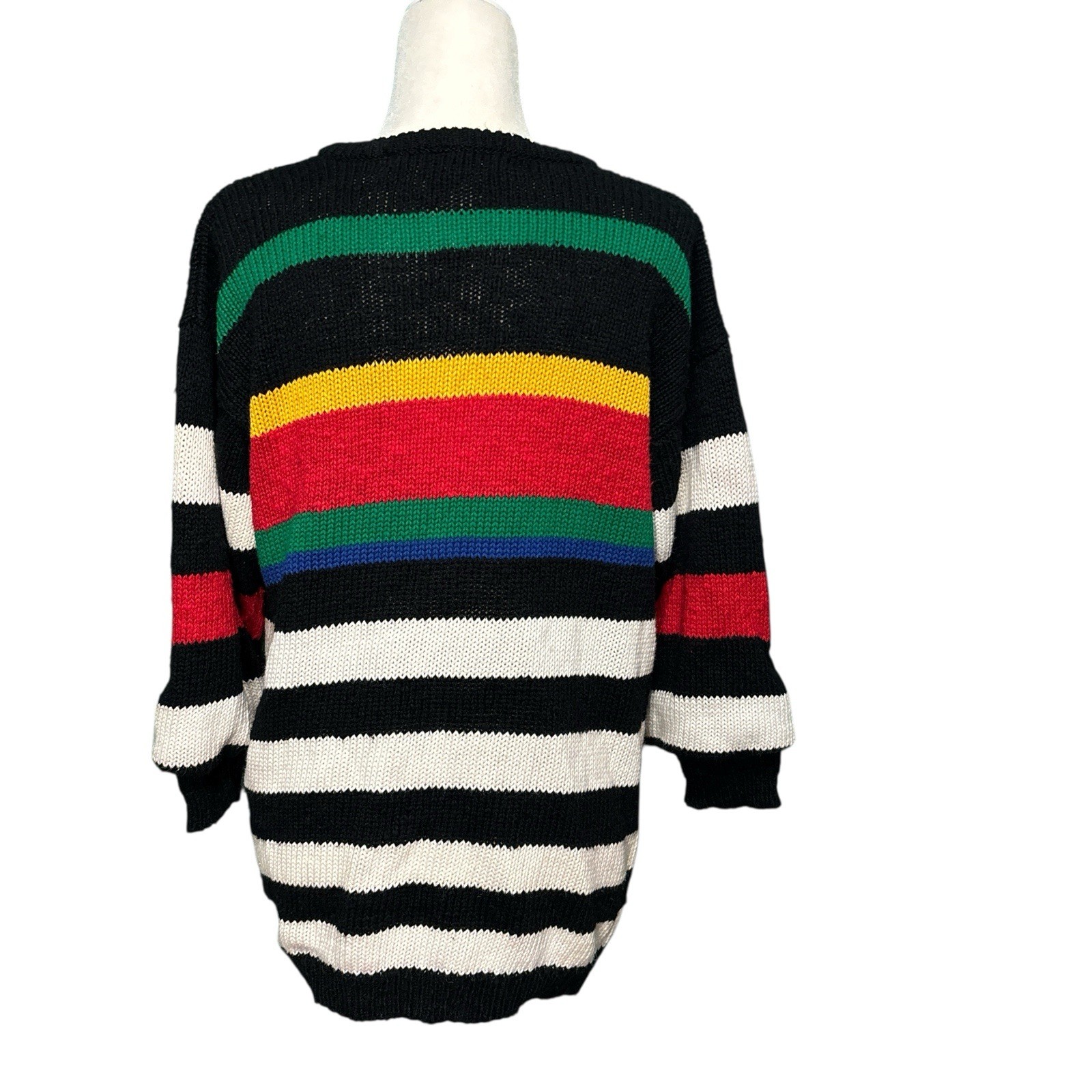 Vintage 80s/90sIB Diffusion geometric Striped Sweater