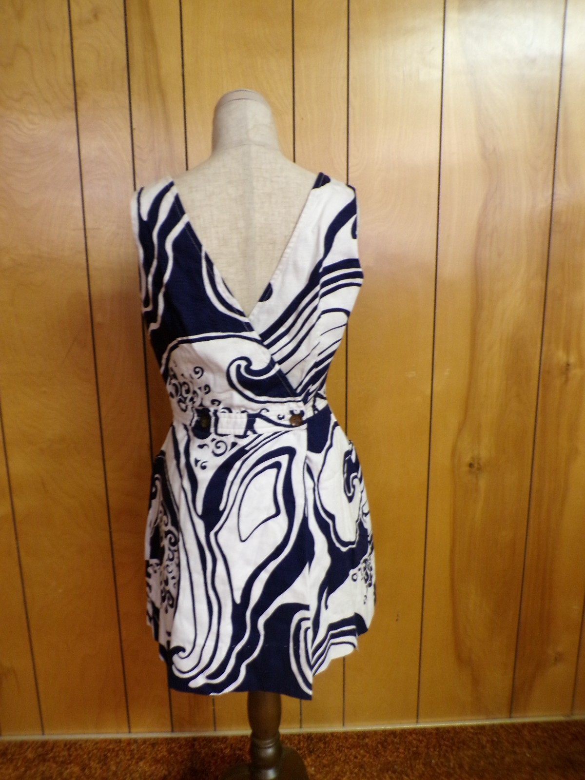 2000 KAHALA Hawaii Navy & Blue Dress Size 10 Waist 28″