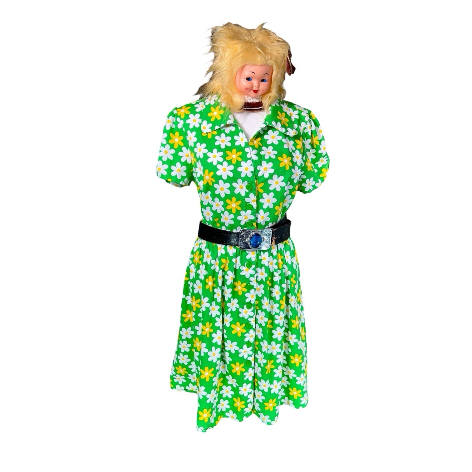 RETRO MODCLOTH FLORAL FLOWER POWER TWEE DRESS FAIRY WHIMSICAL MOD BOHO HIPPY M