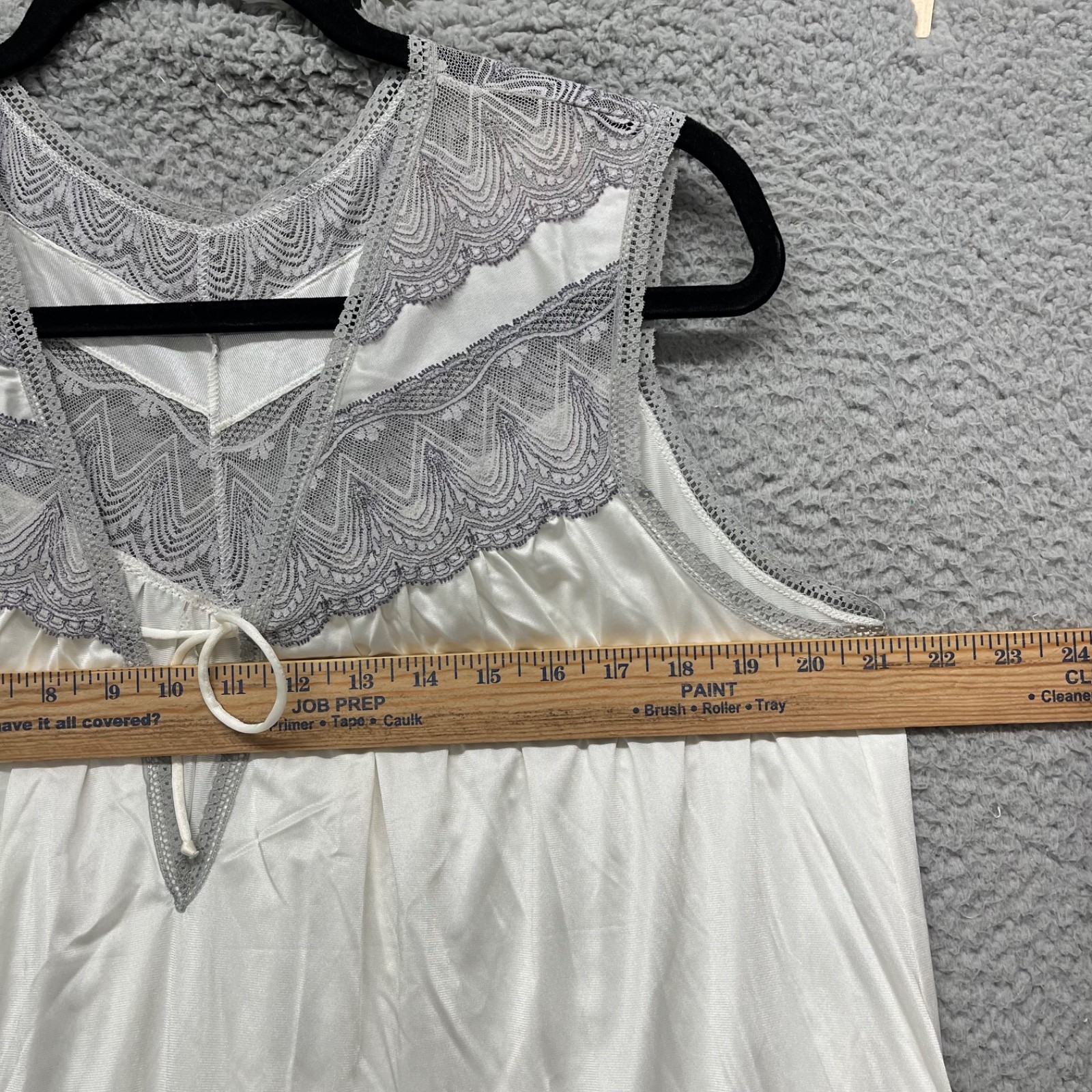 Vtg Jenelle Of California Nightgown & Peignoir Set Lace Womens L Fairy Bridal