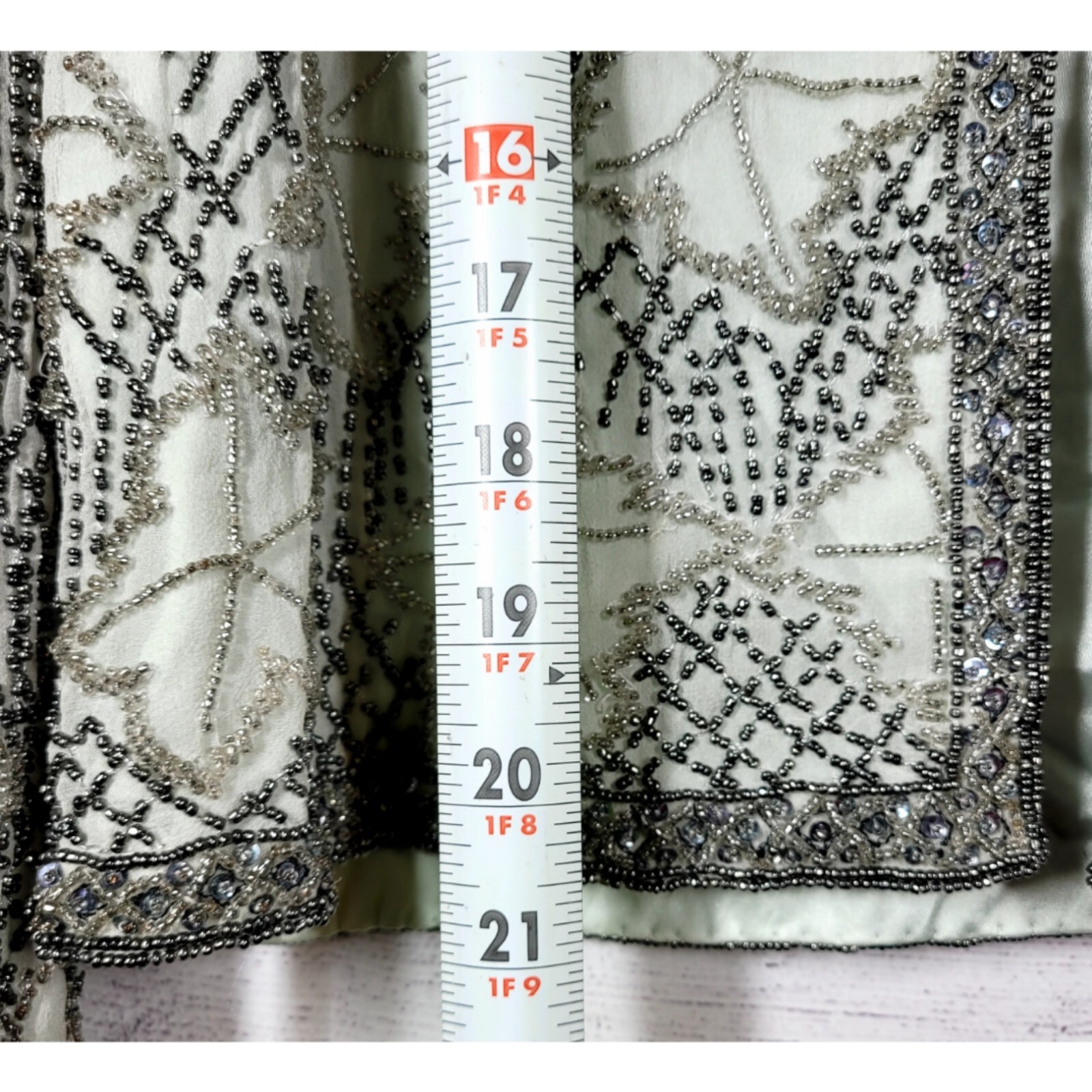 Adrianna Papell Evening Jacket 100% Silk Intricate Crystal Beaded Womens NWT