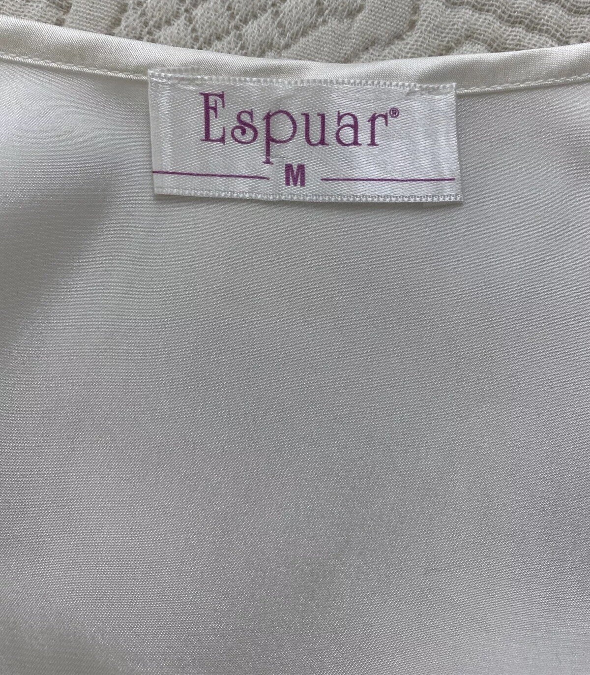 Vintage Espaur XXS-XS / 6-8 Bridal Nightie Negligee Set White Satin Floral Lace