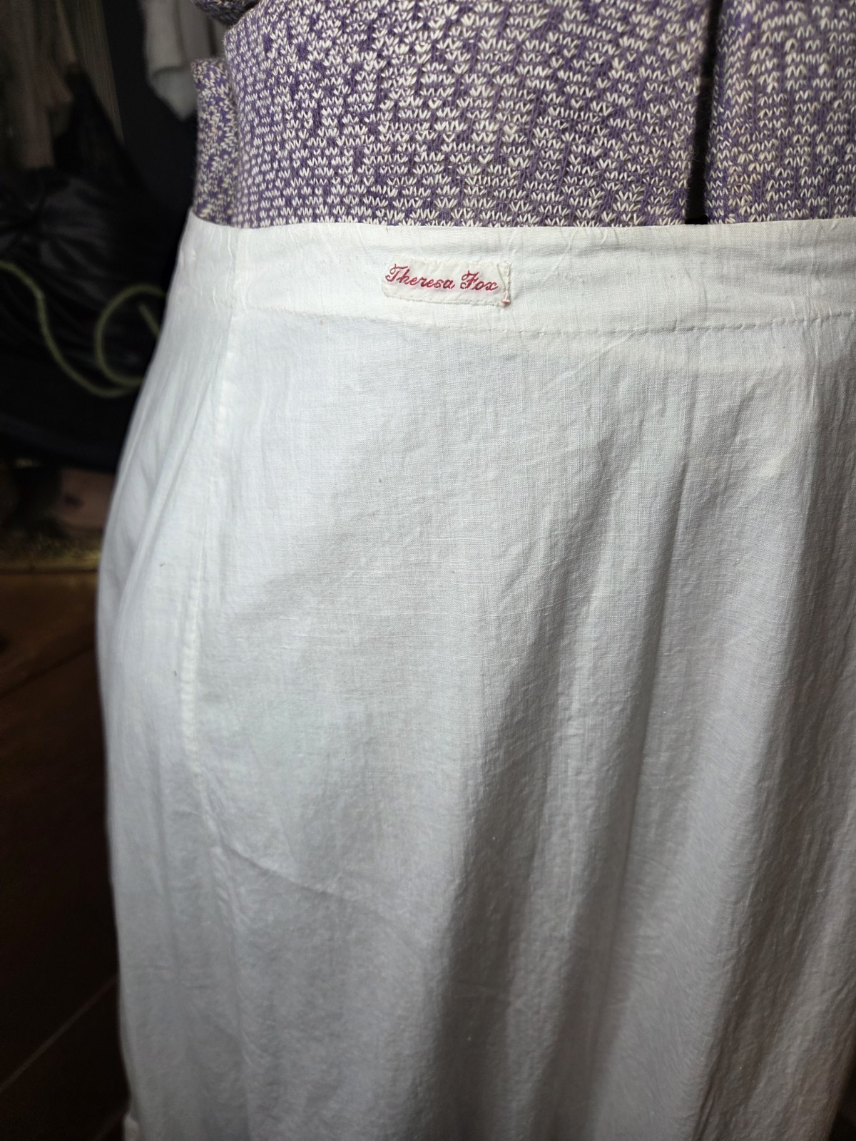 Victorian Embroidered 3 Flounce/Ruffle Petticoat