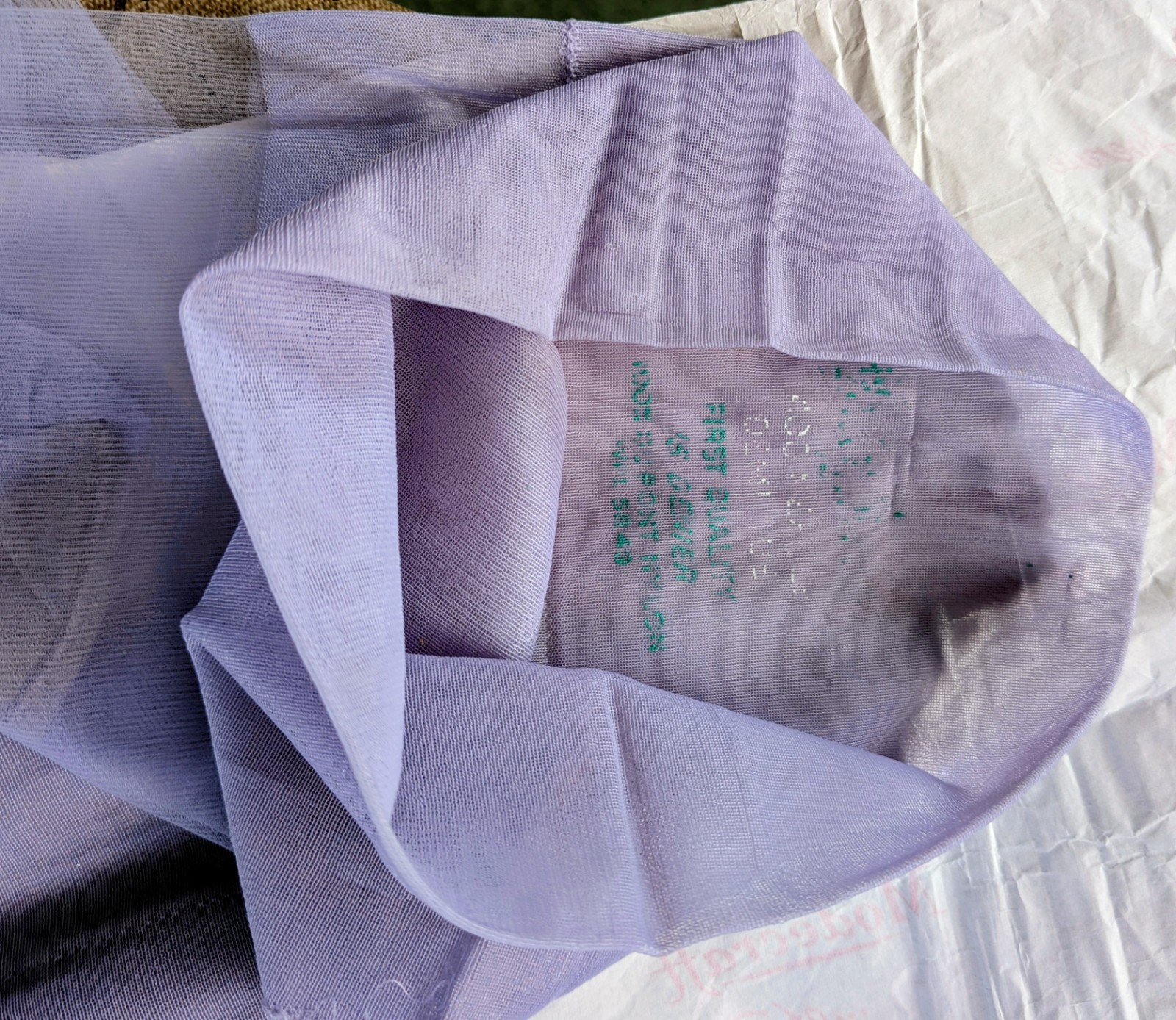 2 Pair Vintage 1950s NYLON Lavender Thigh high Stockings