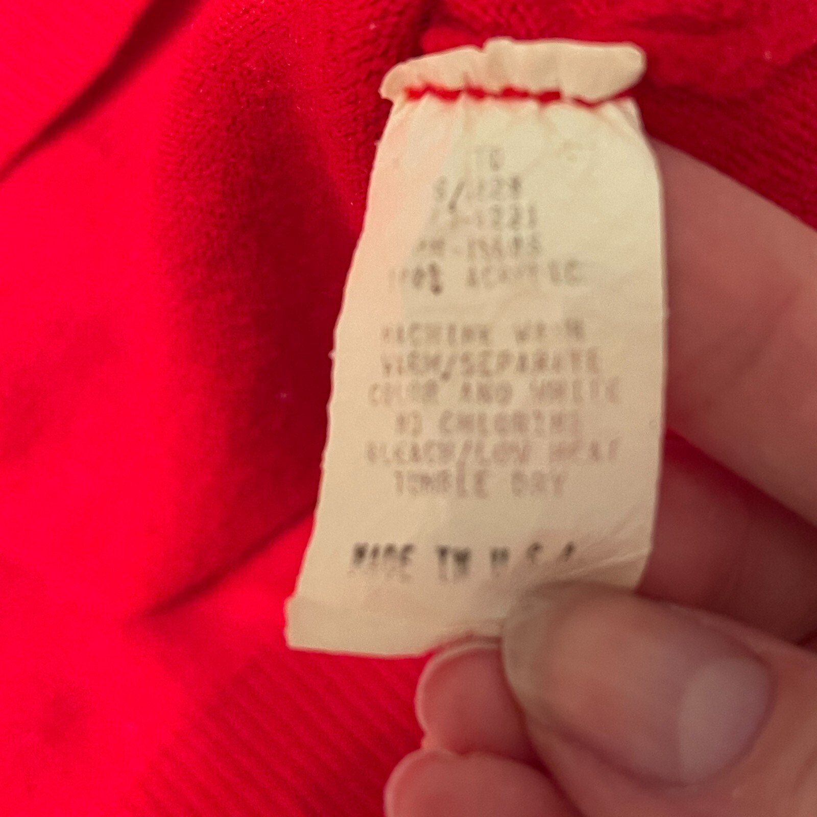Designers Originals Red Wool Blend Sweater Womens S USA Vintage