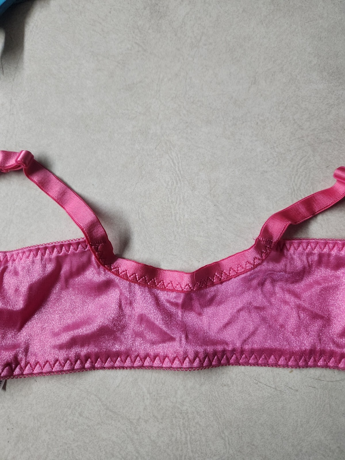 Vintage Satin Sheer Bra Front Closure 40D Pink