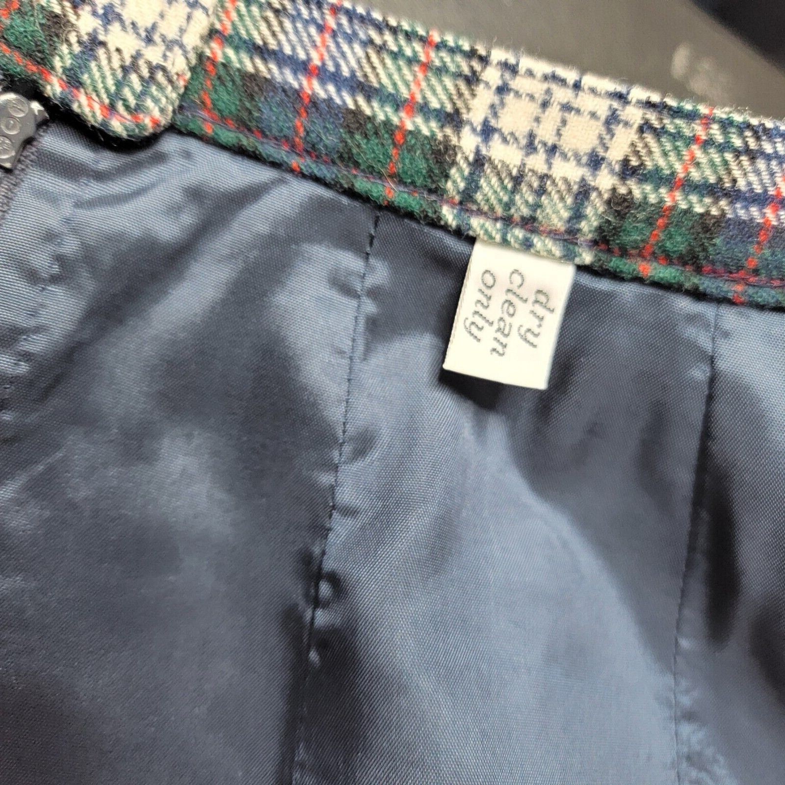 Vintage Pendleton Tartan Plaid Wool Skirt USA sz 16 (med/lg) Vtg Lined A-Line