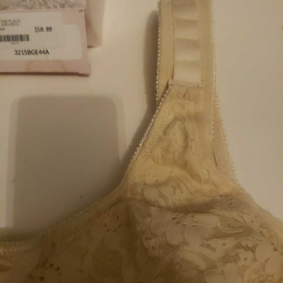 New Jodee Surgical Style 3215 Post Mastectomy Bra Beige w/Pockets USA-MADE 44A