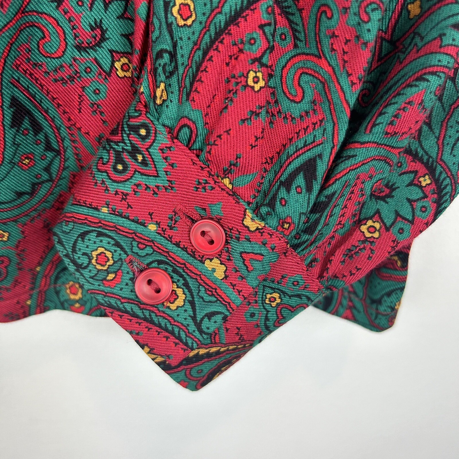 Vintage Country Sophisticates Pendleton Top Womens 8 Secretary Chic Paisley Y2K