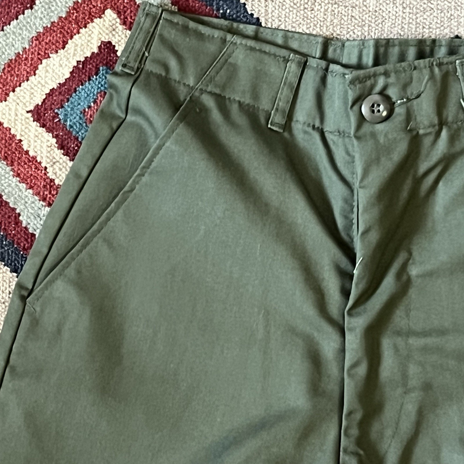 Vintage 70s US Army Military Cotton Sateen Utility Pants Women’s 24×31